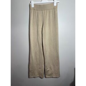 MODERN CITIZEN Knit Wide Leg Lounge‎ Pants Beige Small